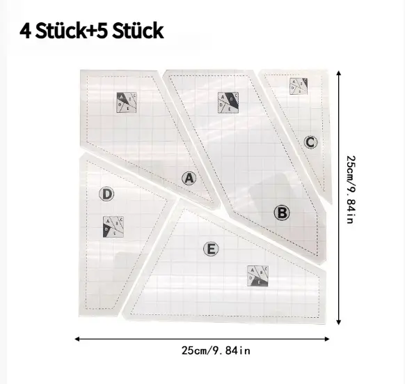 Ruler Set Sewing Patchwork Ruler Sewing Ruler