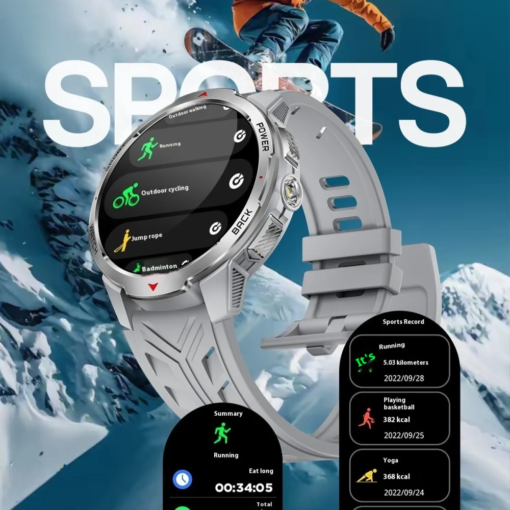 Smart Watch Bluetooth Calling Flashlight Heart Rate Blood Oxygen
