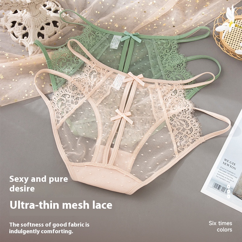 Lace Underwear Quick-drying Light Transparent Ultra-thin Pure Antibacterial Cotton Crotch Briefs