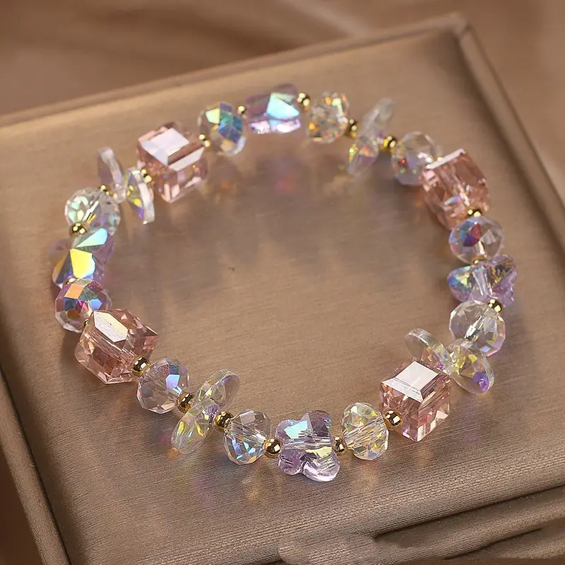 Magic Crystal Bracelet Female Light Luxury Minority Exquisite Cube Sugar