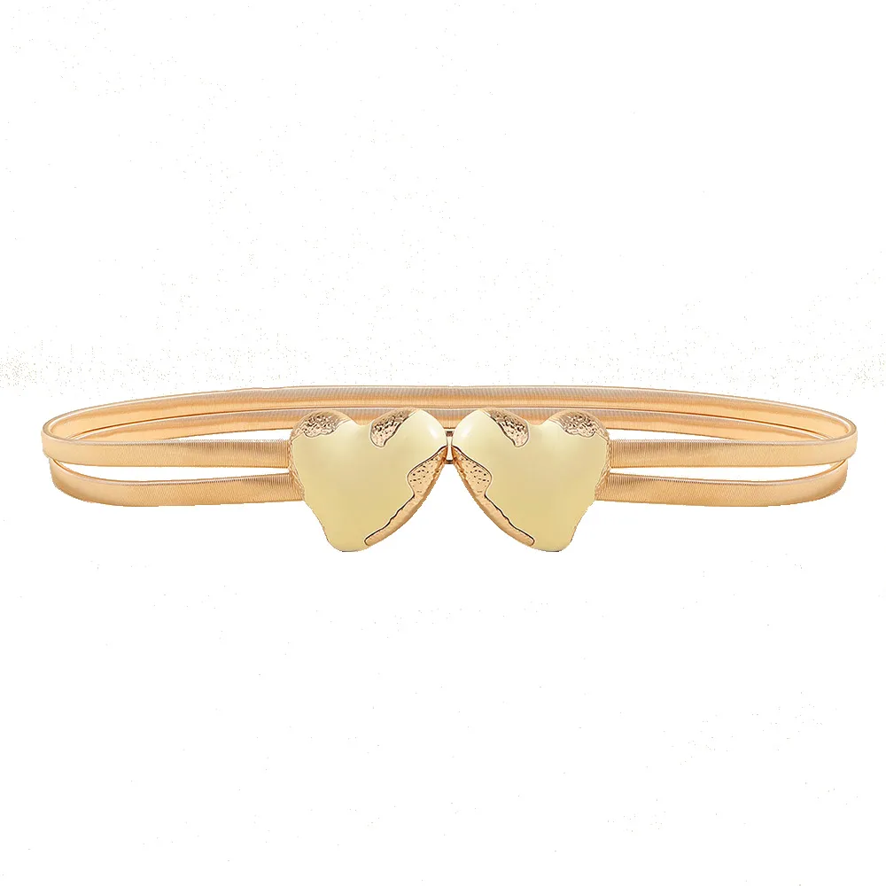 Simple Decorative Waist Chain Versatile Love Buckle - Beige