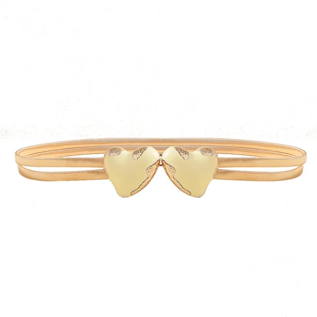 Simple Decorative Waist Chain Versatile Love Buckle Beige - Shop at LoveMi