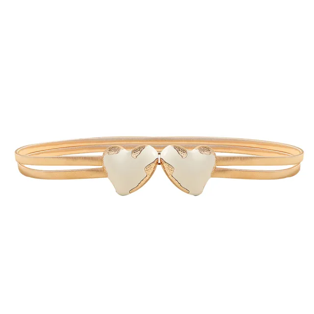 Simple Decorative Waist Chain Versatile Love Buckle White - Shop at LoveMi