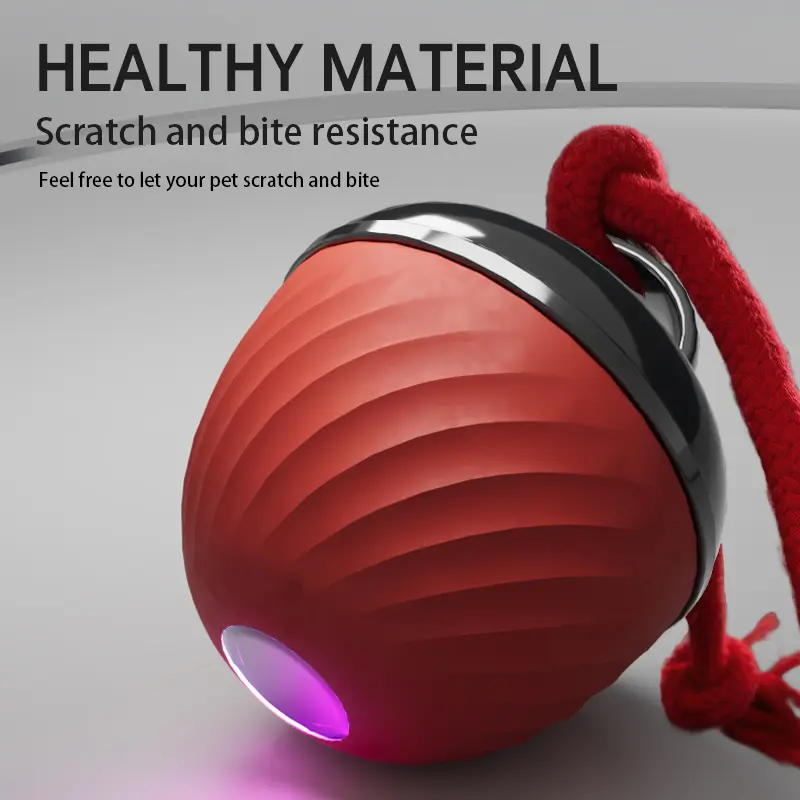 Smart Dog Cat Toy Ball Electronic Interactive Pet Toy Moving Ball Rope USB 3 Modes Automatic Moving Bouncing For Puppy Chew Products Pets Products