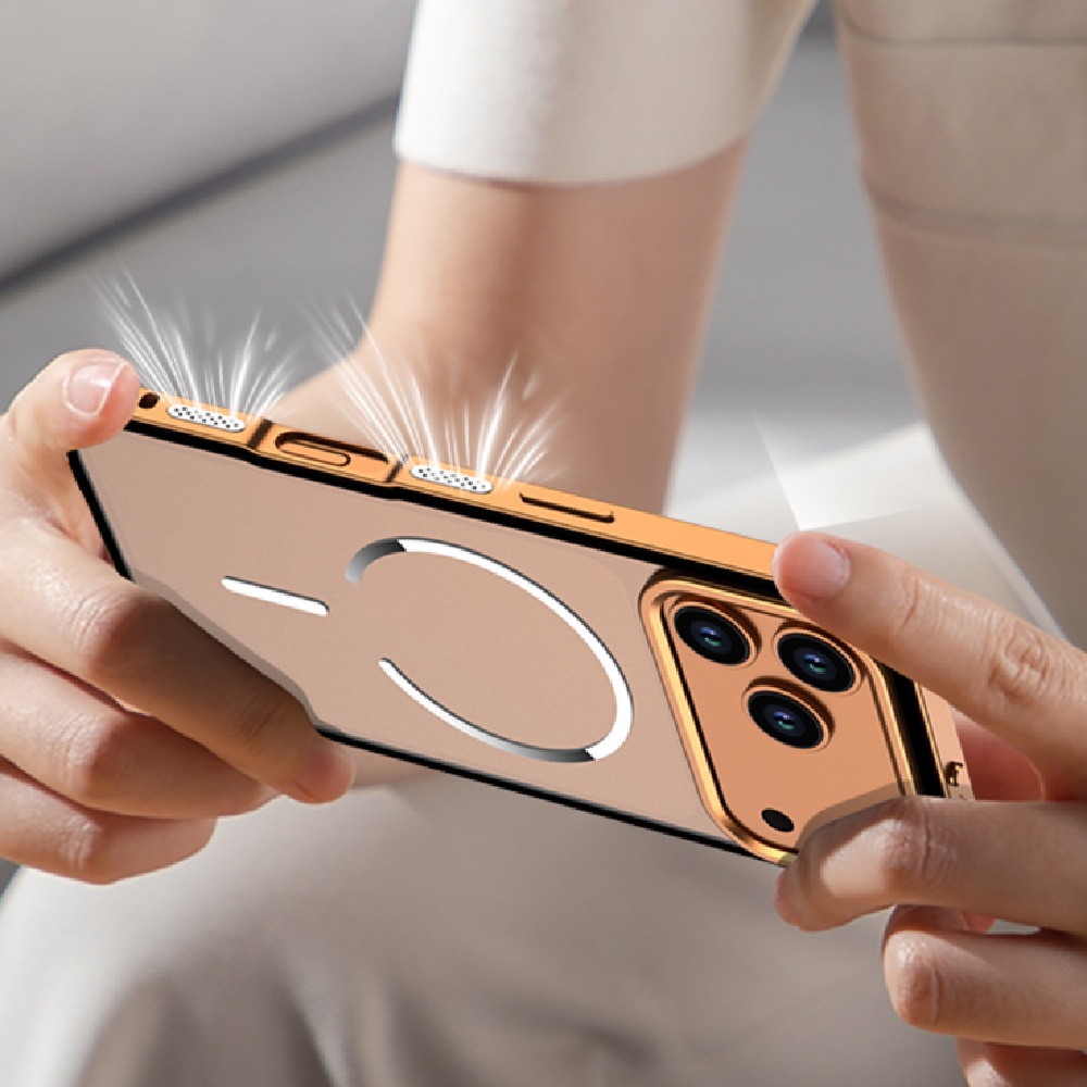 Frosted Fine Magnetic Ring Metal Frame Phone Case - Image 5