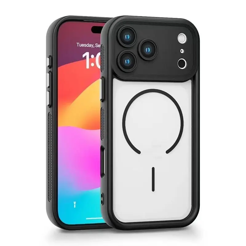 Suitable For 17 Phone Case Frosted Magnetic Skin-absorbing Soft Cover