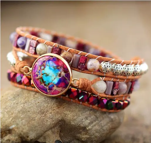 Hot Selling Amethyst Healing Bracelet Good Luck Friendship
