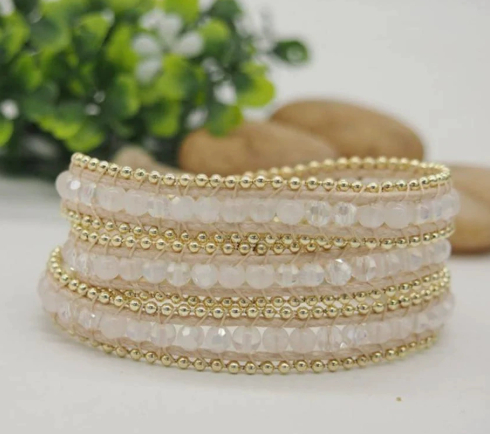 Retro Multi-layer Winding Natural Stone Bracelet String Beads