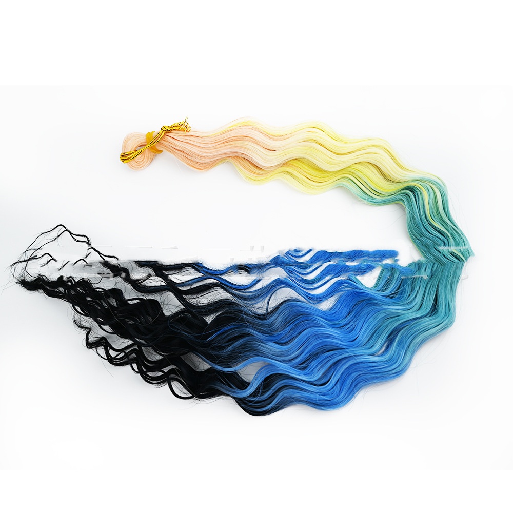 Crochet Dreadlocks Wig Gradient Long Curly Hair 5