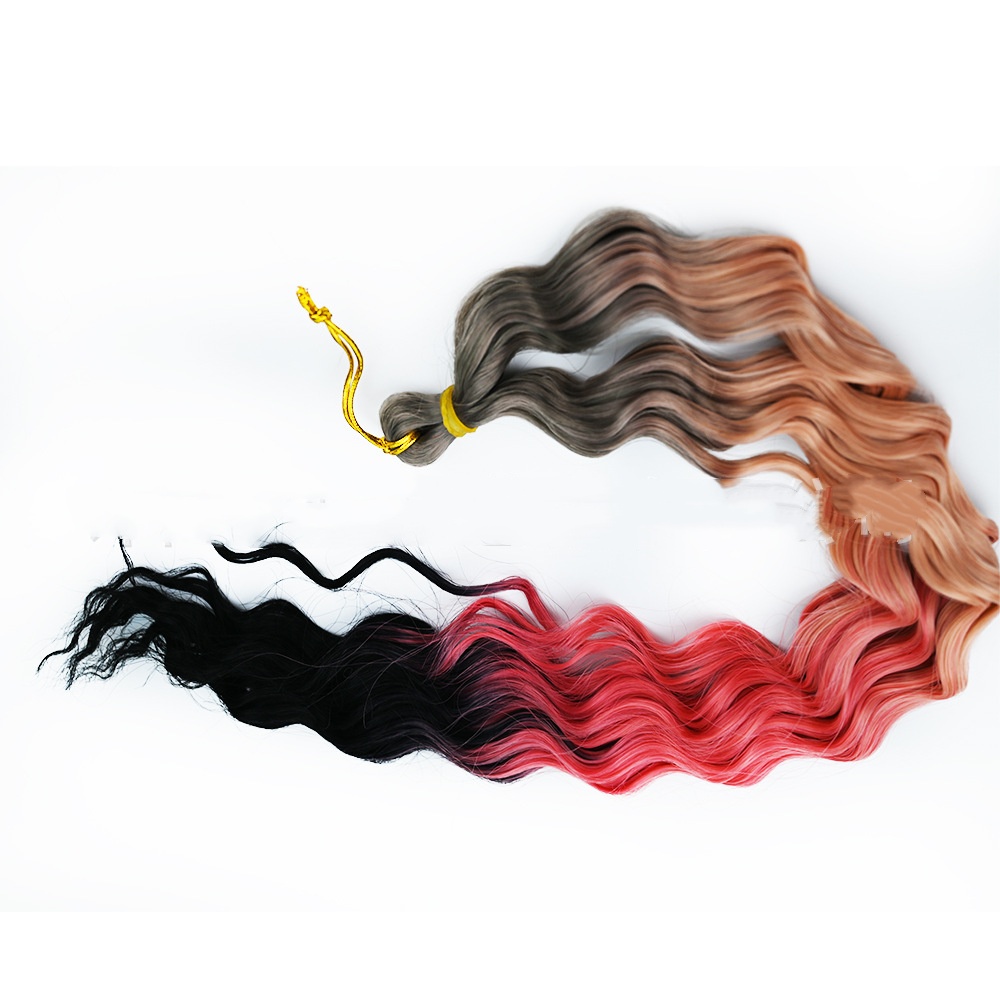 Crochet Dreadlocks Wig Gradient Long Curly Hair 6