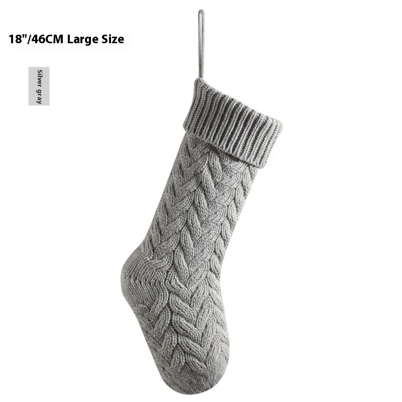 Layout Supplies Decorative Decorations Knitted Pendant Gift Bag Twist Large - Silver