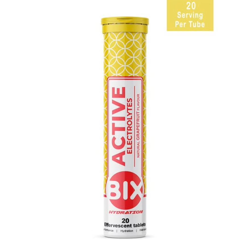 BIX ACTIVE Electrolyte Effervescent Tablets Grapefruit Flavor 20 Tablets