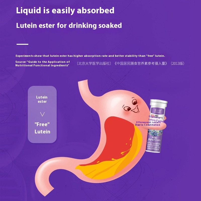 Blueberry And Lutein Soft Candy Effervescent Tablets Eye Patch 3