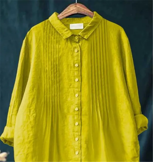 Cross border Long sleeved Bamboo Linen Printed Fashionable All match Lapel Shirt Sf60139 4Xl - Shop at LoveMi