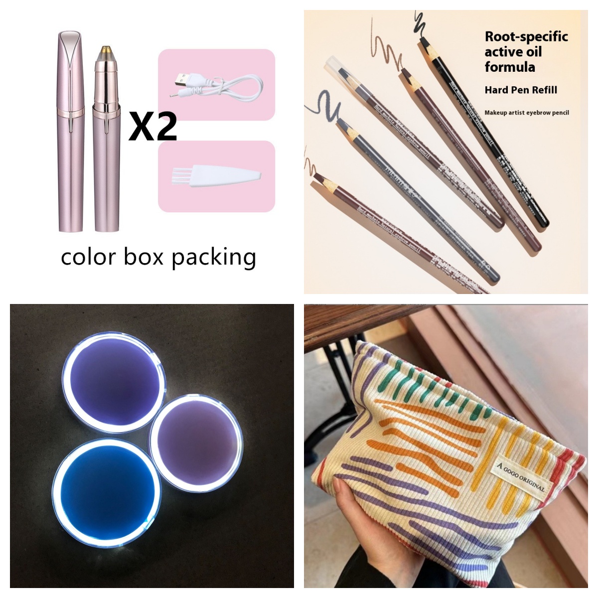 Eyebrow Epilator Maquiagem Profissional Completa Trymer Do Brwi Eye Brow Trimmer For Rasoir Visage Femme Make Up Eye Brow Shaper 4