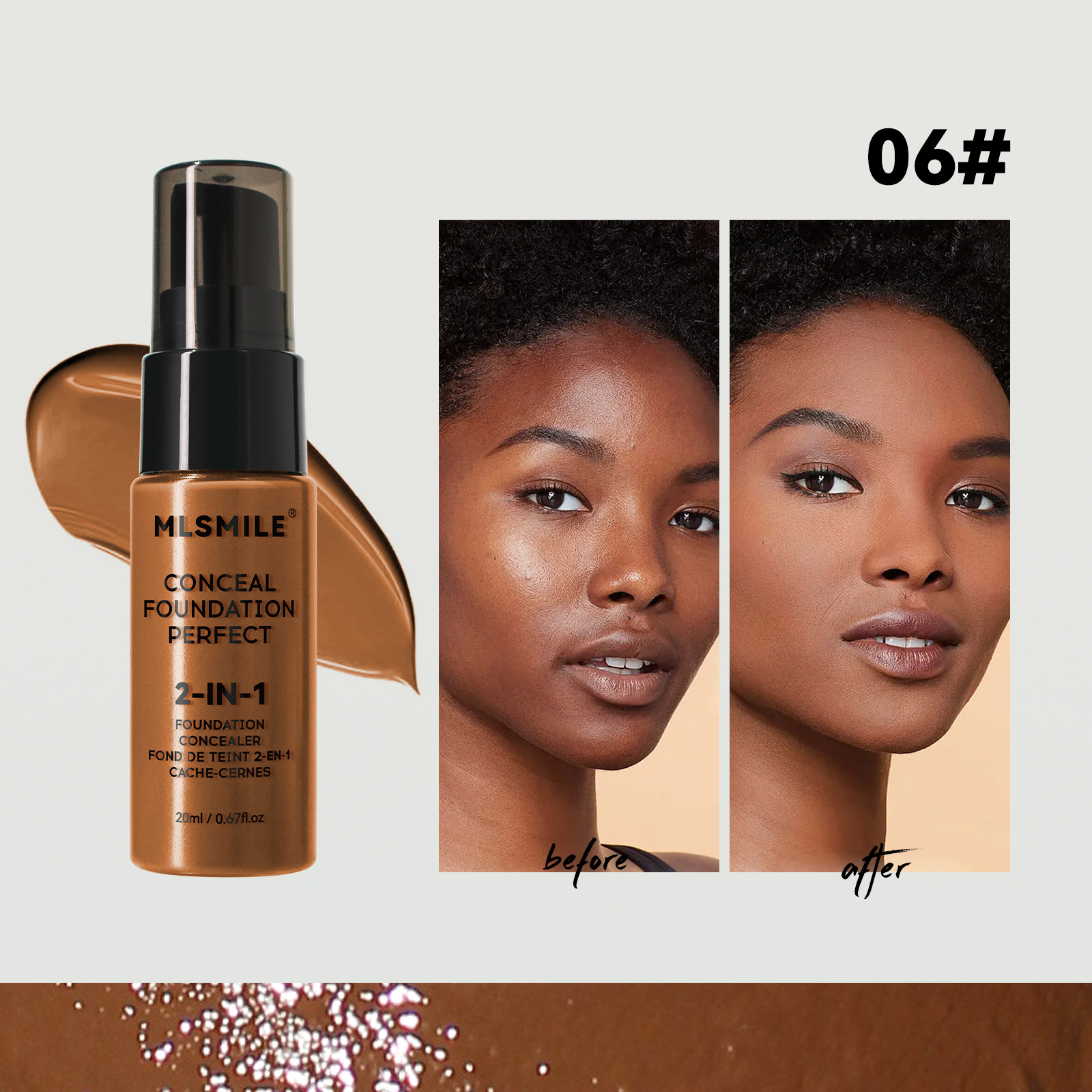 Moisturizing Long Lasting Smear-proof Makeup Concealing Foundation 5