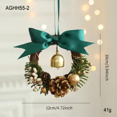 New Christmas Bow Bell Garland Door Hanging - Aghh552 - View 1