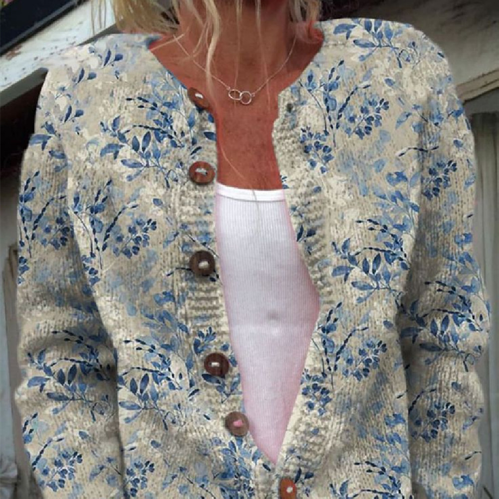 Women's Cartoon Pattern Christmas Printed Cardigan