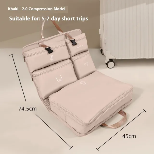 Travel Expansion Buggy Bag Close fitting Clothes Underwear Panties Storage Bag Buggy Bag Khaki - Shop at LoveMi
