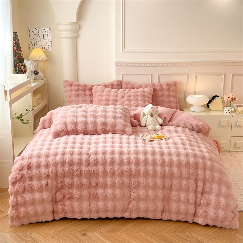 High-end Dehaired Angora Milk Fiber Bed Thickened Blanket - Image 8