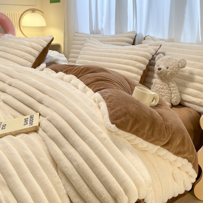 High-end Dehaired Angora Milk Fiber Bed Thickened Blanket - Image 2