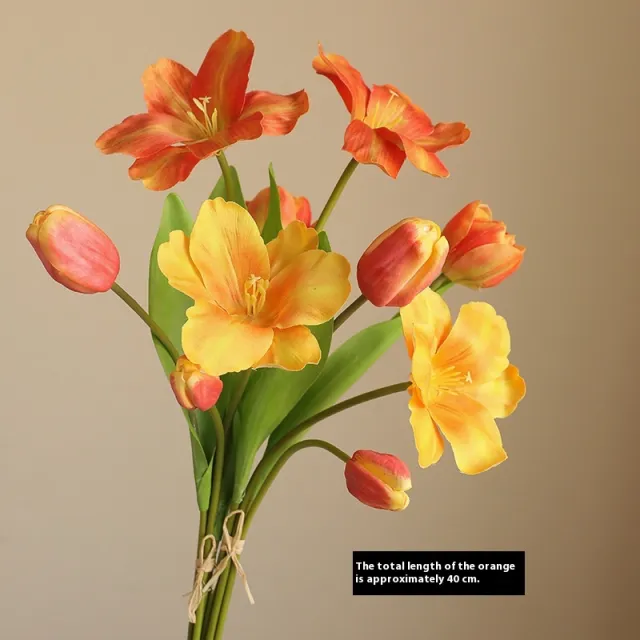 Tulip Artificial Flower Light Luxury Orange - Shop at LoveMi