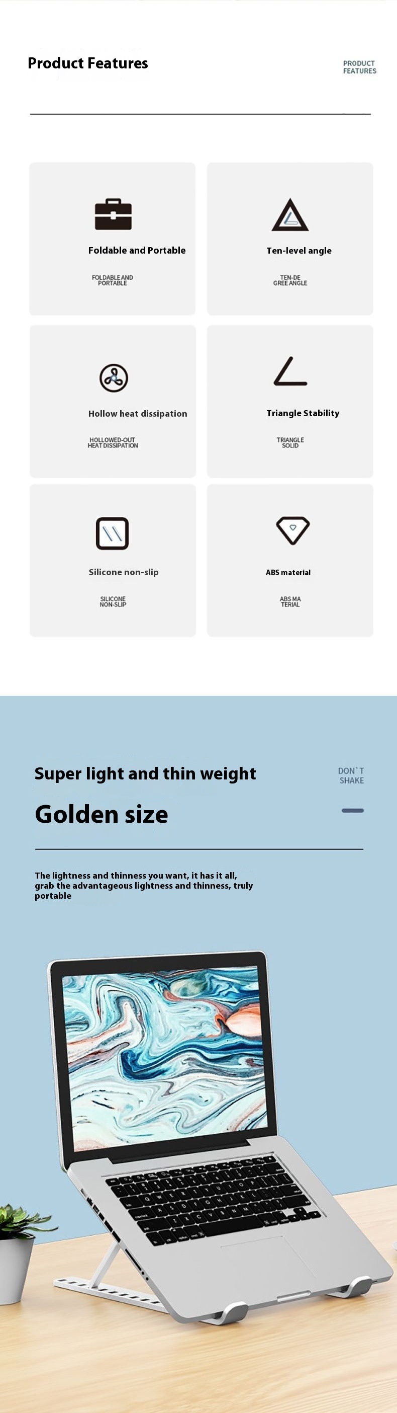 Product features of adjustable laptop stand for sale in South Africa