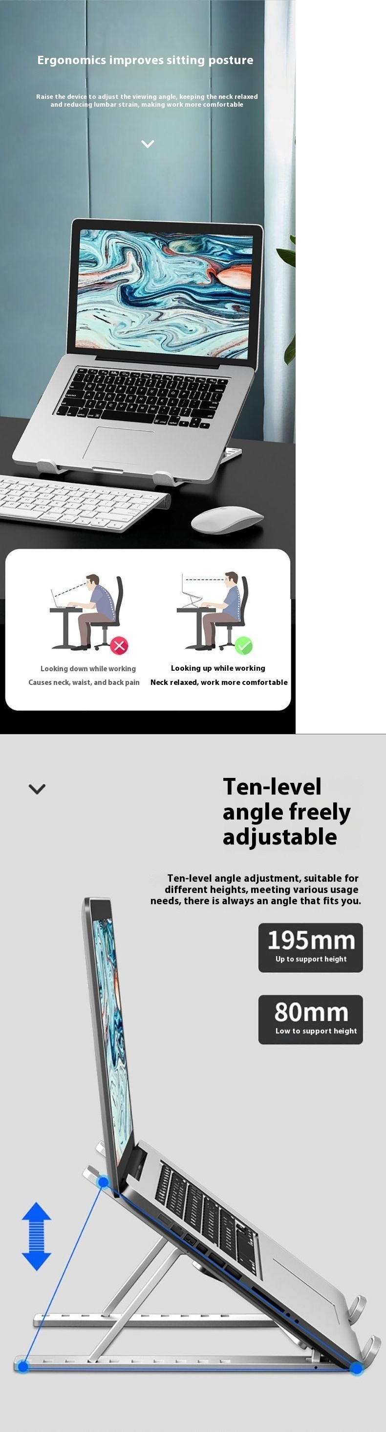 Adjustable laptop stand ergonomic value
