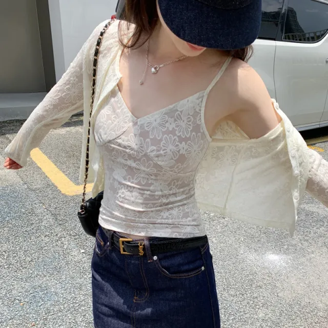 New Lace Women's High grade Sleeveless Camisole Top White - Shop at LoveMi