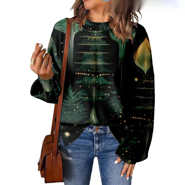 3D Digital Printing Pattern Shading Fashion Trend Round Neck Sweater Type A - Shop at LoveMi