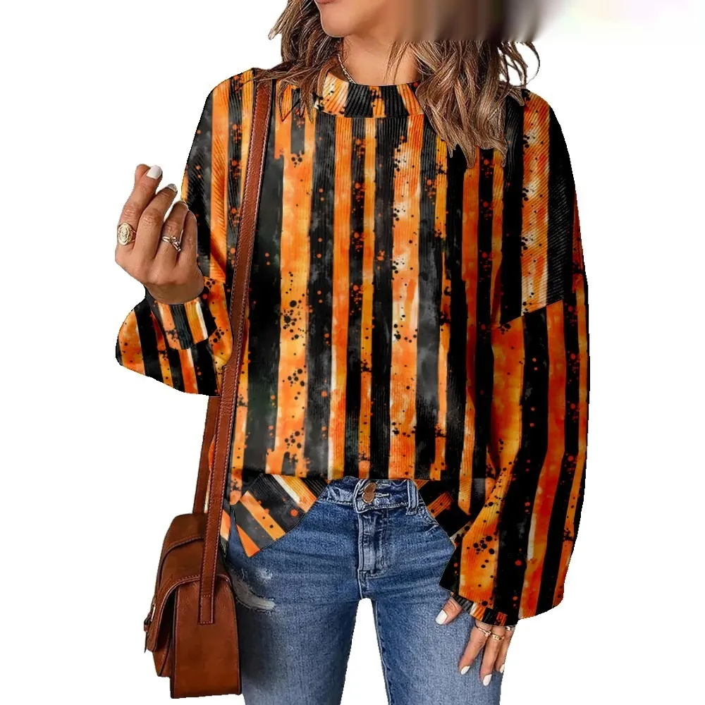 3D Digital Printing Pattern Shading Fashion Trend Round Neck Sweater - I Style-S