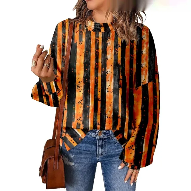 3D Digital Printing Pattern Shading Fashion Trend Round Neck Sweater I Style S - Shop at LoveMi