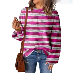 3D Digital Printing Pattern Shading Fashion Trend Round Neck Sweater - H Style-Xs - View 1