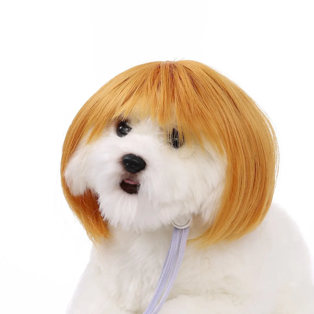 Pet Wig For Cats And Dogs Halloween - Orange