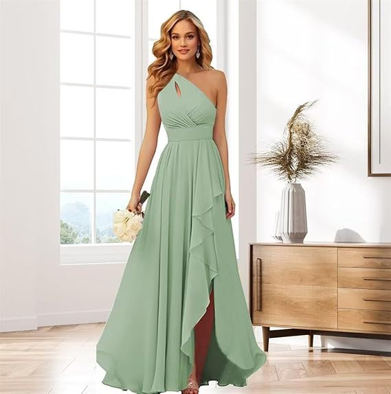 Green Maxi Boho Bridesmaid Dress