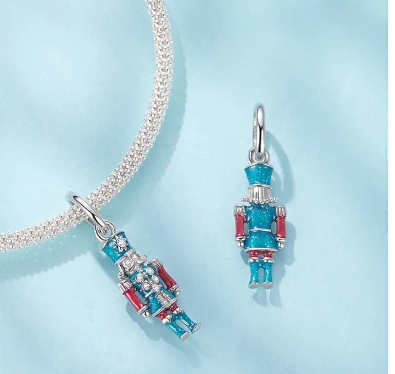 Silver Ziyun Original S925 Sterling Silver Nutcracker Pendant Parts Guardian Angel Diy Bracelet Lucky Beaded - Scc3114