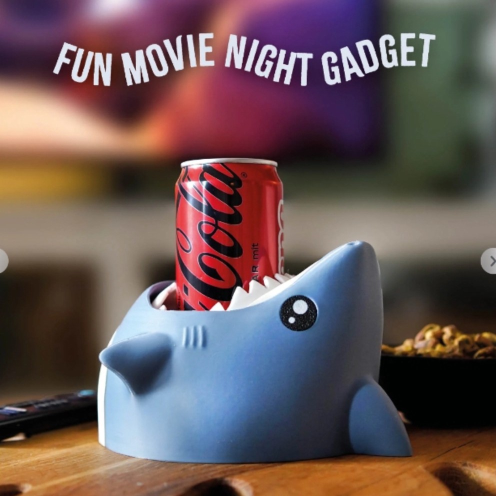 Blue Shark Drink Cup Holder