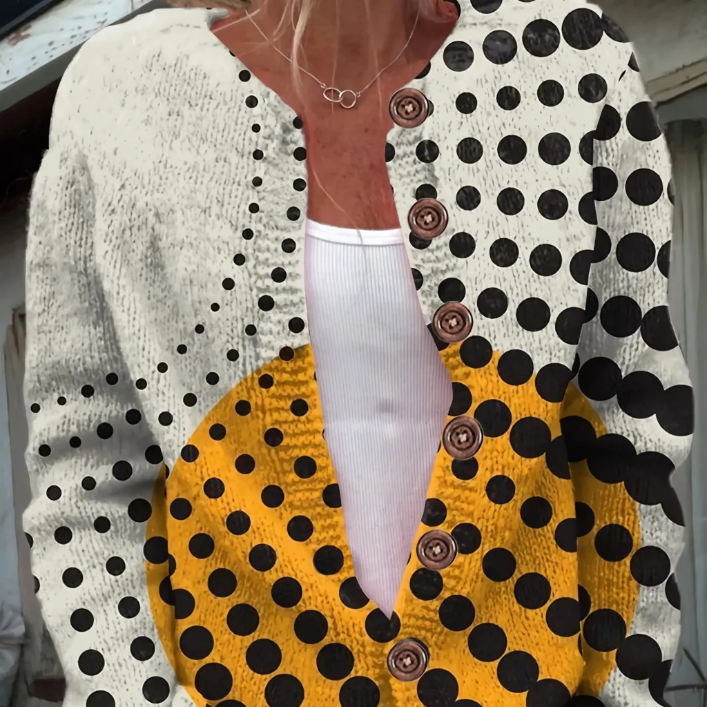 3D Digital Printing Ladies Knitted Cardigan - 1 Style-Xl