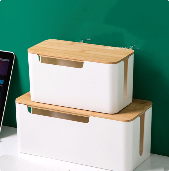 Wire Data Cable Storage Box Power Strip Charger Socket Power Strip Cable Organizer Desktop Finishing Artifact