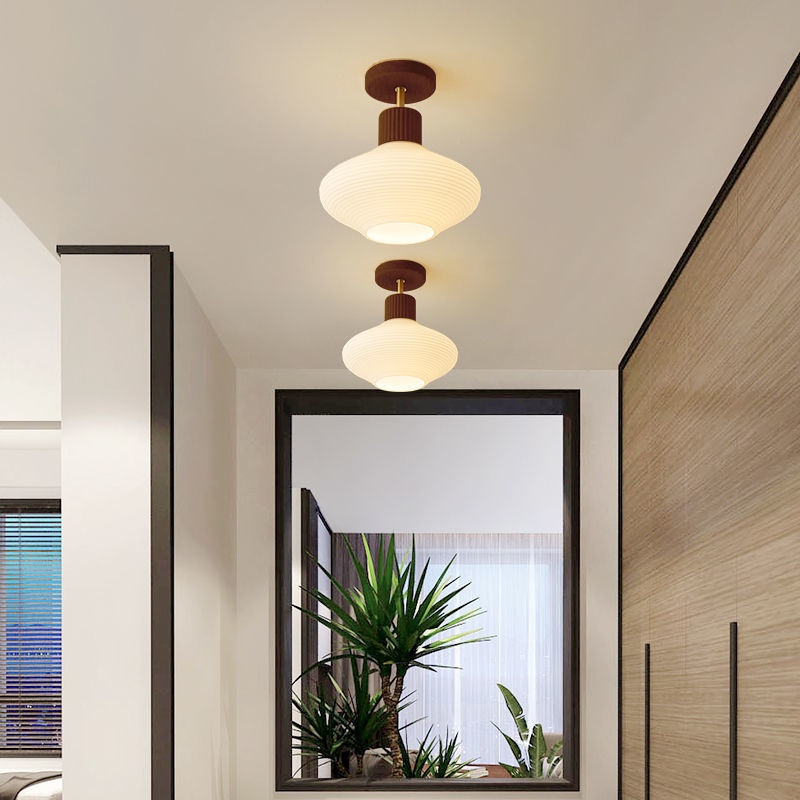 Japanese-style Log Simple Household Xuan Ceiling Lamp