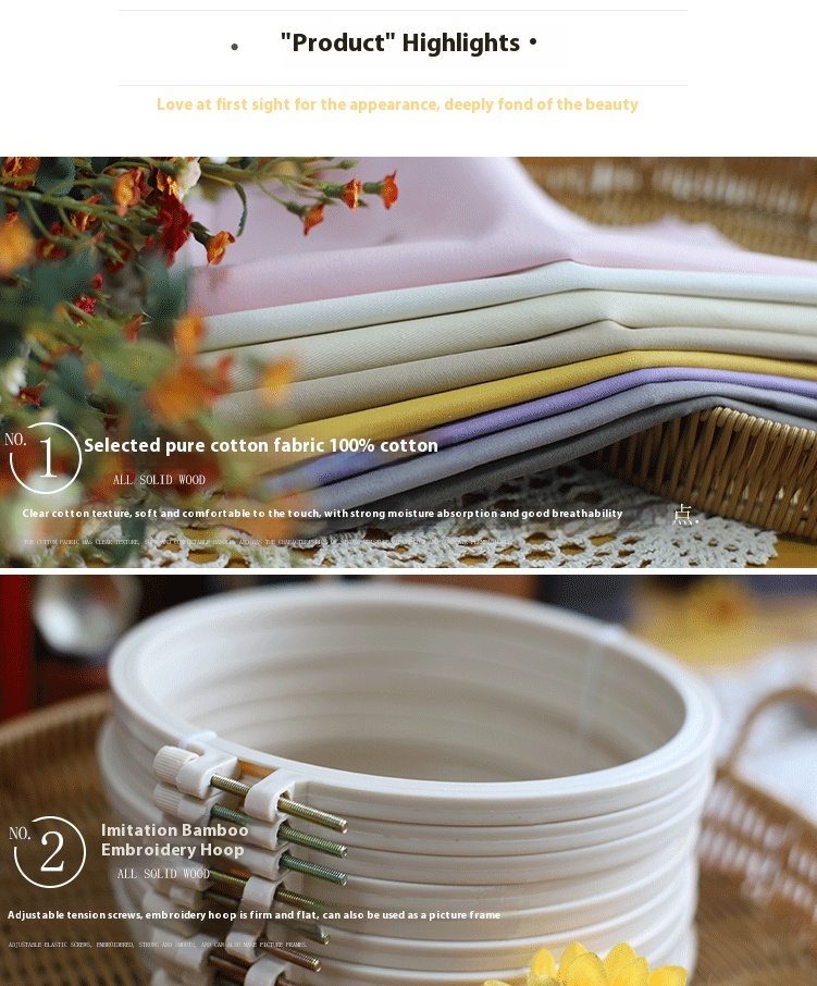 Landscape Handmade Cloth Art Material Kit Sets Creative Handmade Needle And Thread English