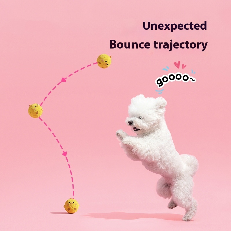 Dog Cartoon Acanthosphere Sounding Toy Pet Molar Teeth Cleaning