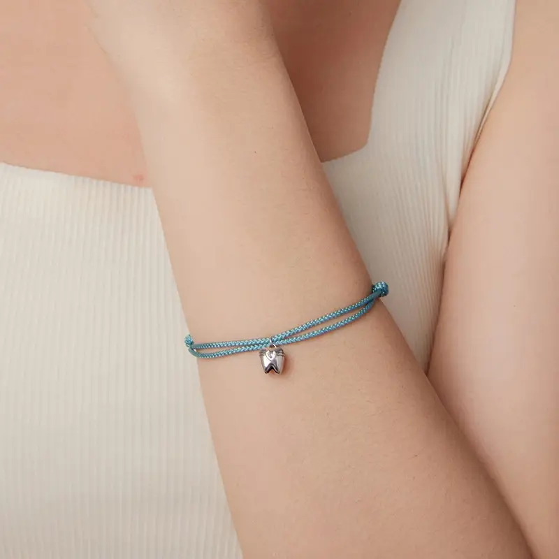 Creative Bracelet S925 Sterling Silver Teeth Carrying Strap