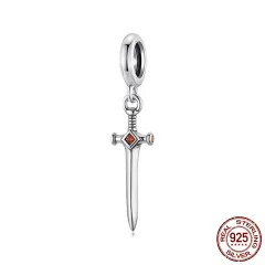 Sword Diy Pendant Parts S925 Sterling Silver Beads - Scc3124 - View 1