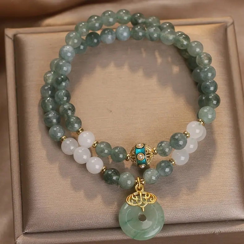 Chinese Jade Crystal Bracelet For Women