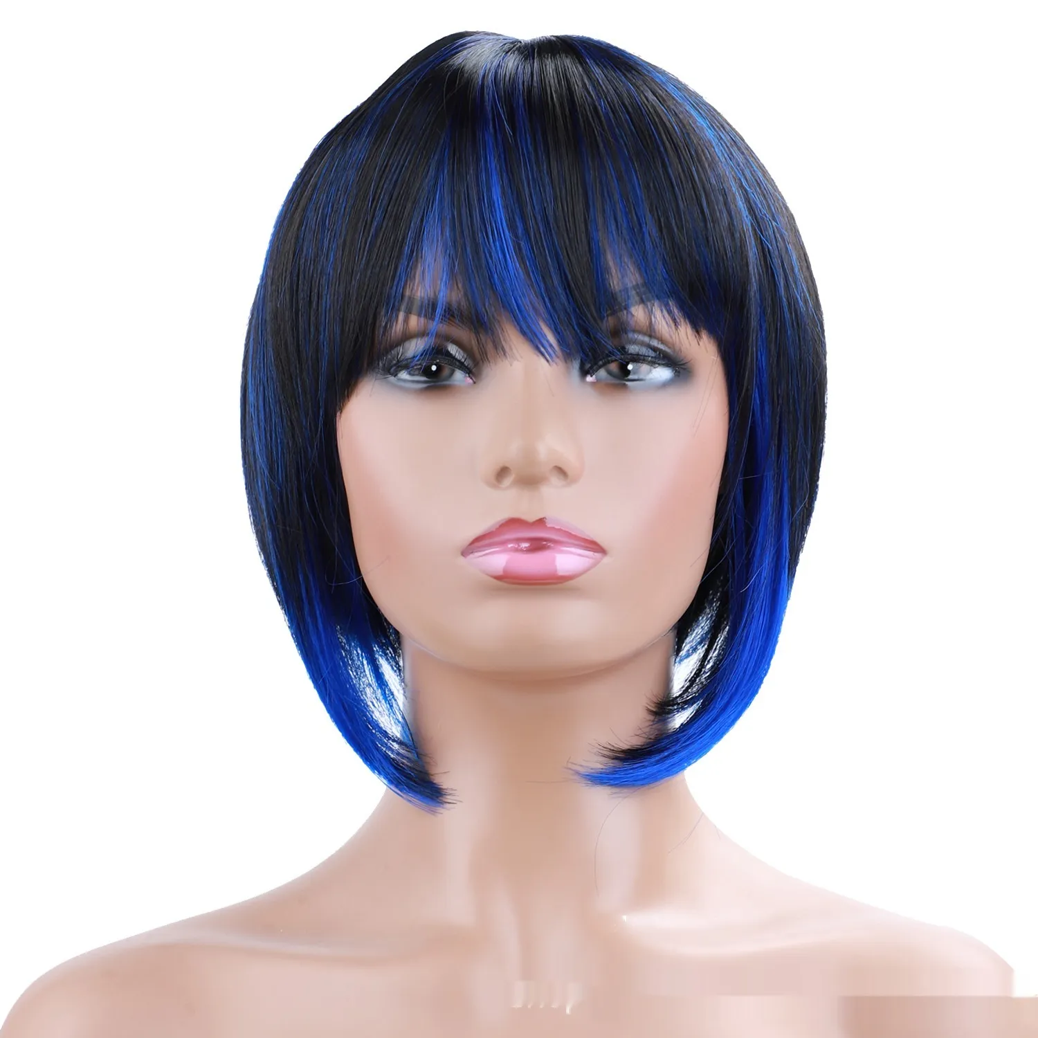 European And American Short Bangs Synthetic Wigs