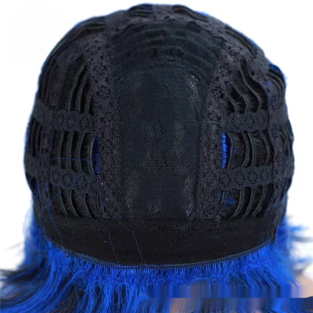 European And American Short Bangs Synthetic Wigs Mixed Color 6