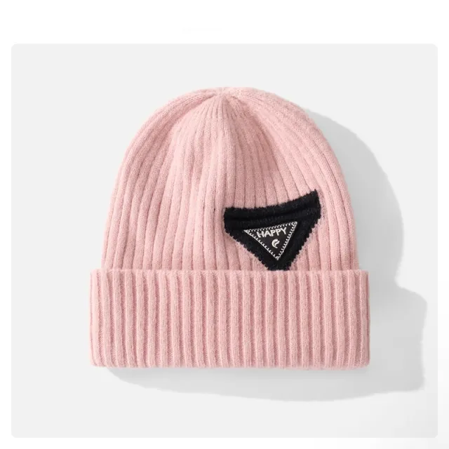 All matching Thickened Rabbit Fur Knitted Hat Pink - Shop at LoveMi