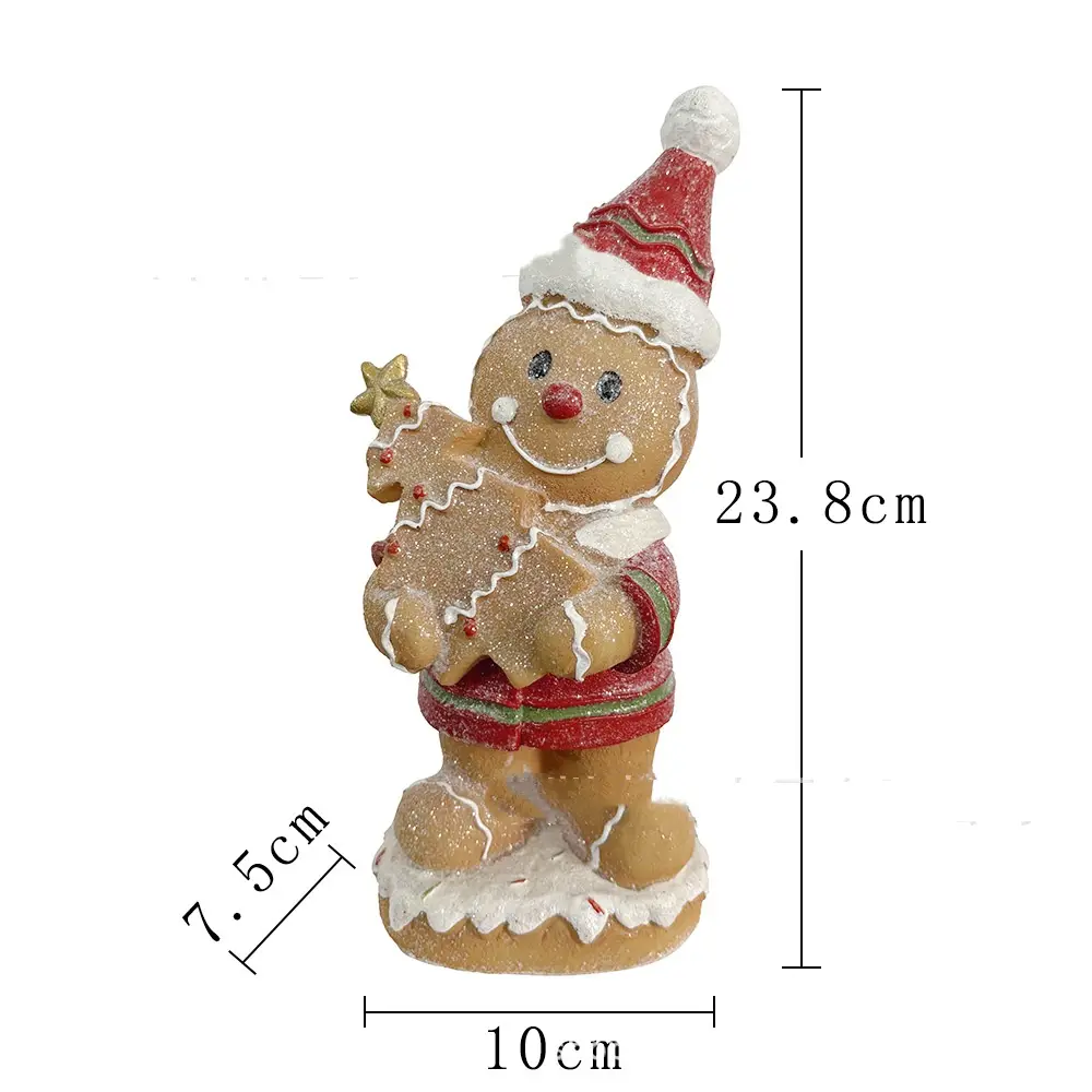 Christmas Resin Gingerbread Man Ornaments Christmas Atmosphere Decorations