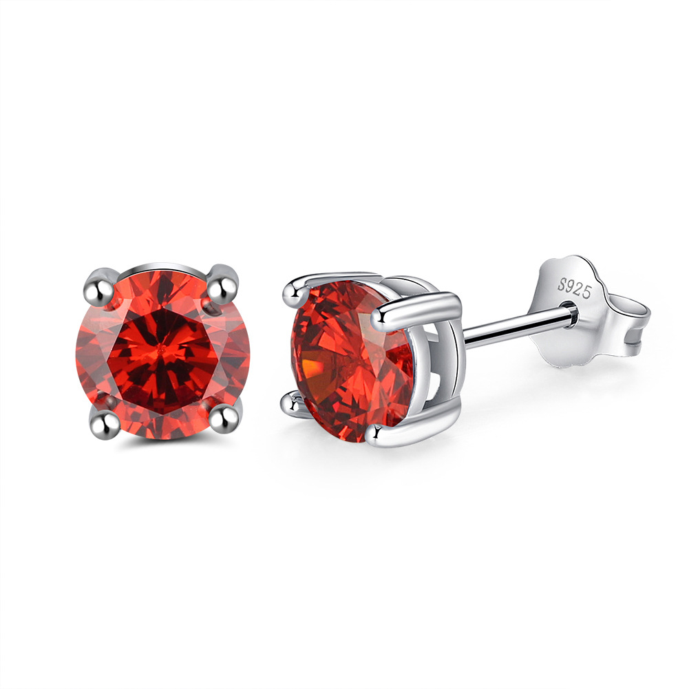 925 Sterling Silver High-grade Niche Zircon Stud Earrings
